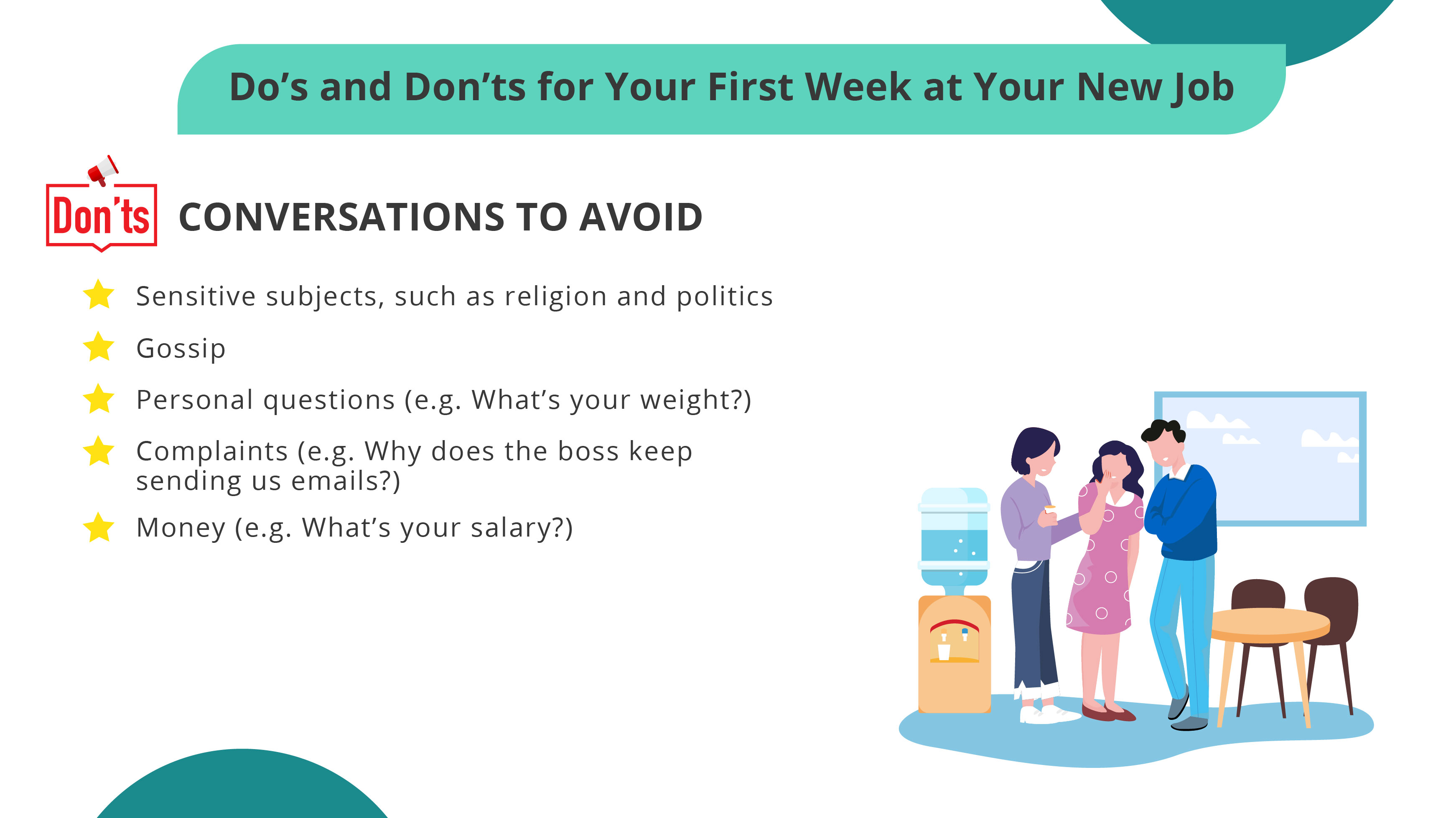 Dos and Don'ts for your First Week_Ask personal questions