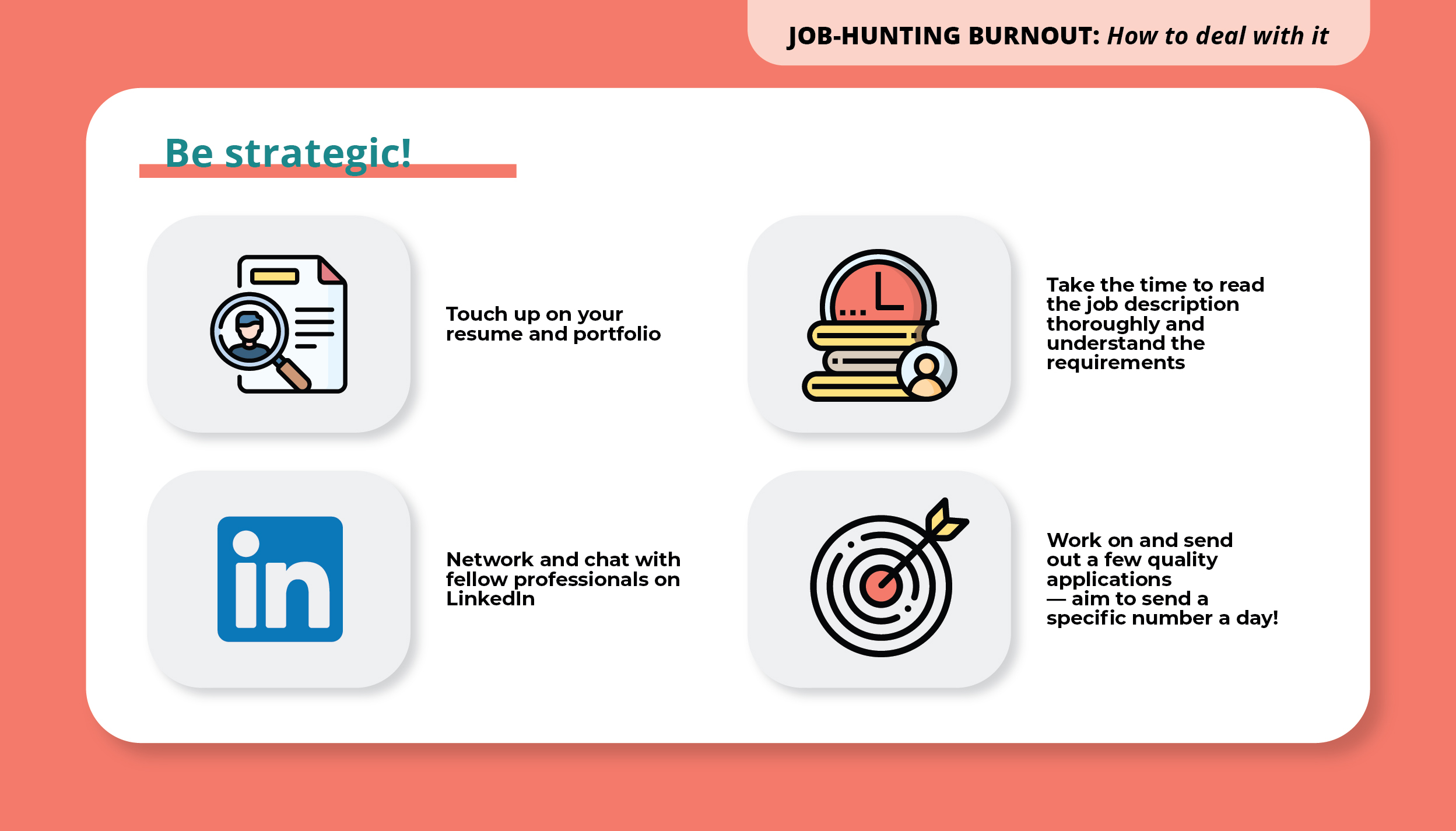 Job-hunting burnout_How to deal with it_Pace yourself accordingly