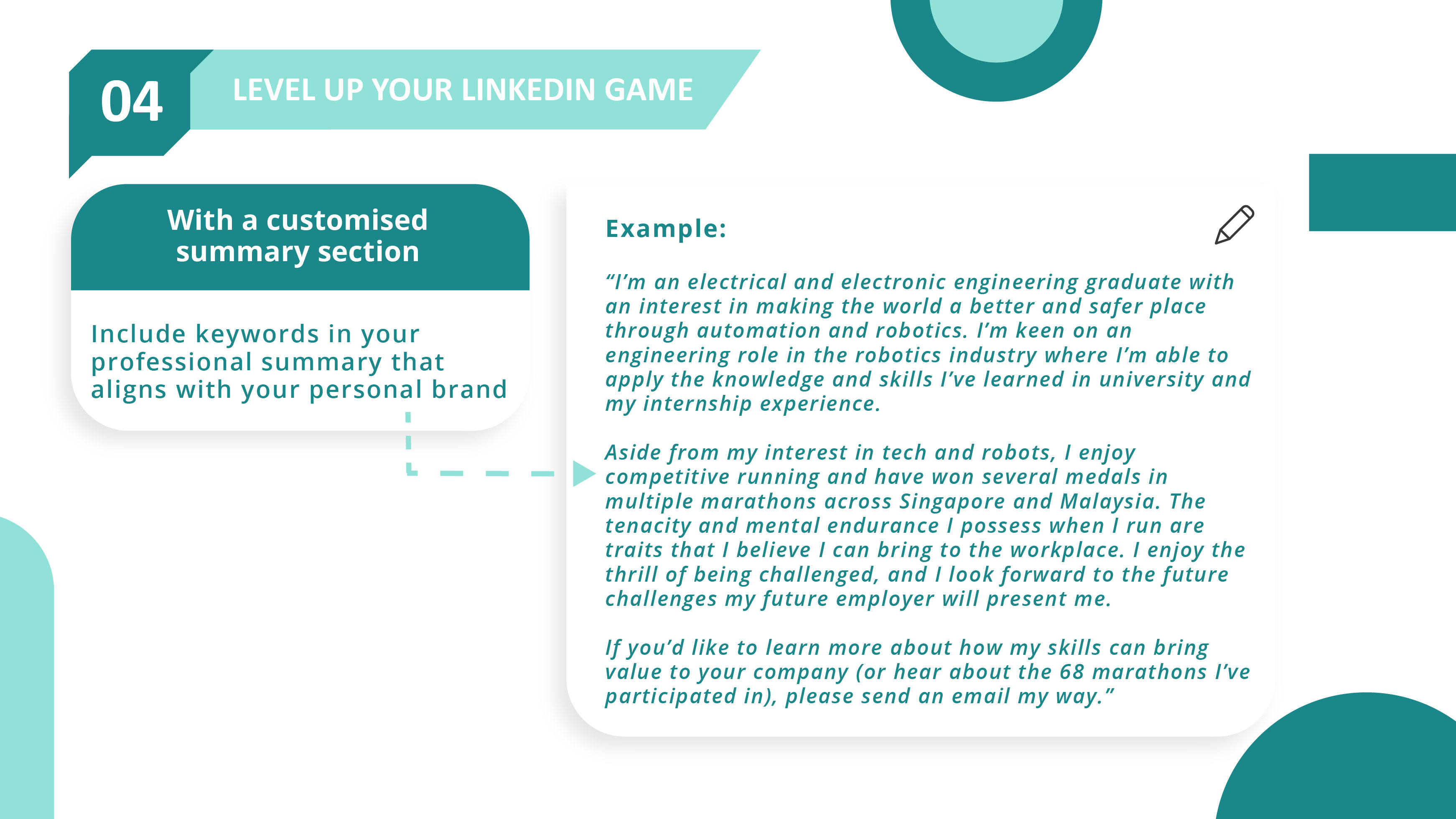 Optimise Your Linkedin Profile_Customised Summary Section