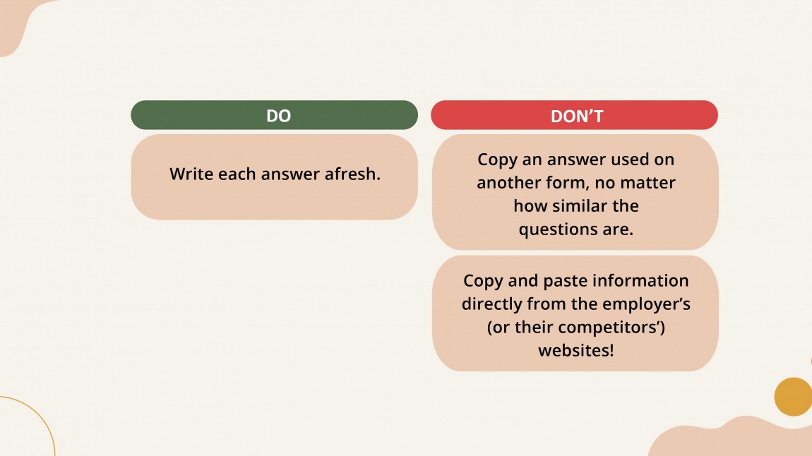 The Beginner's Guide to Online Applications_Dos and donts